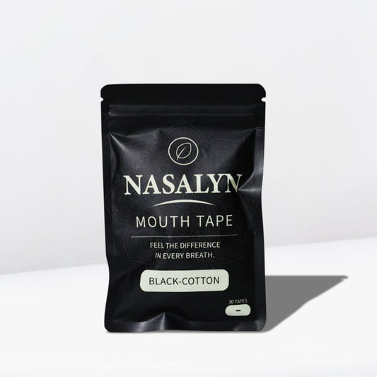 Nasalyn Zwarte Katoenen Mondtape - 30 stuks