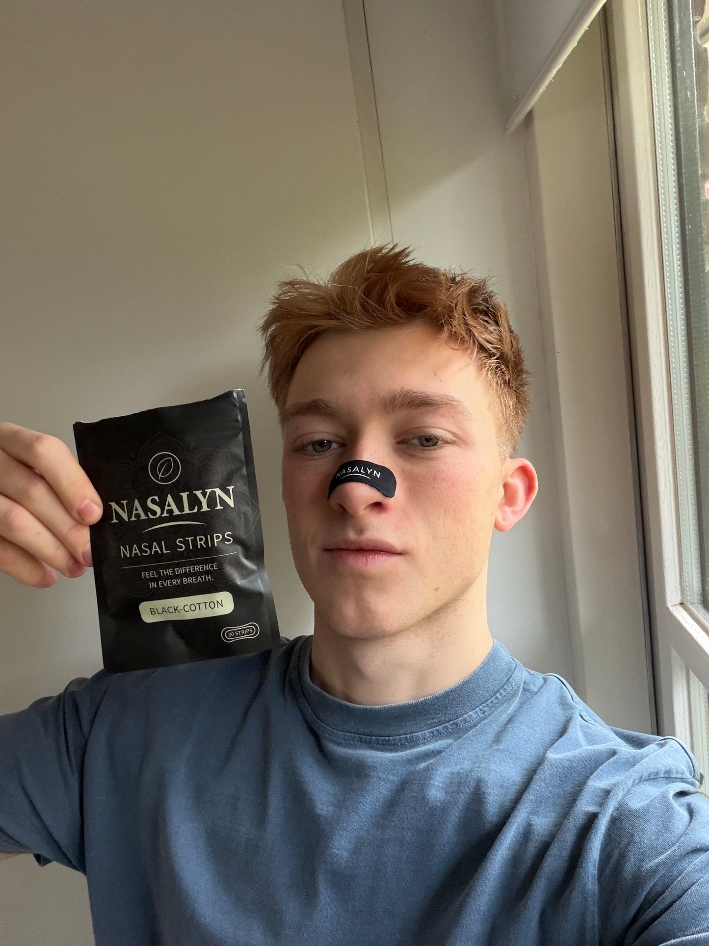 Nasalyn Zwarte Katoenen Neusstrip - 30 stuks